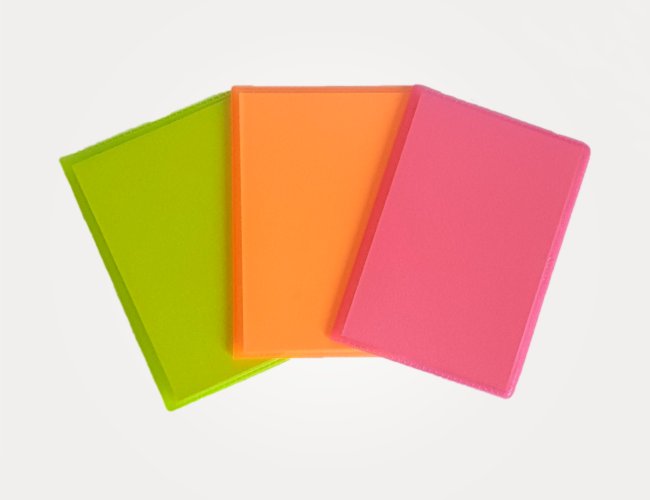 Porta Documento Vertical em PVC - Fluorescente (Translcido)