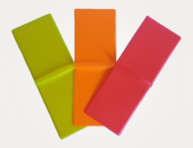 Porta Documento Horizontal em PVC - Fluorescente (Translcido)