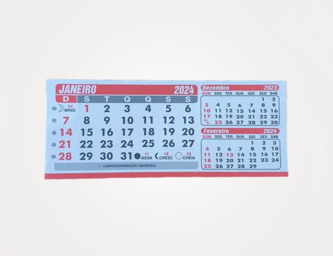 Refil para Calendrio de Mesa Pequeno