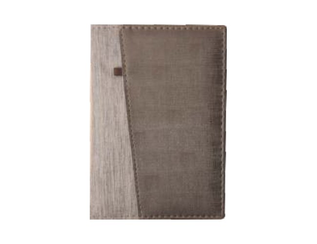 Agenda Costurada com Recortes - Linho Marrom / Dune Marrom / R