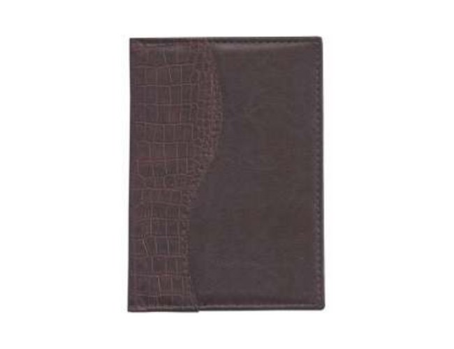 Agenda Costurada com Recortes - Lagarto Marrom / Liso Marrom / S