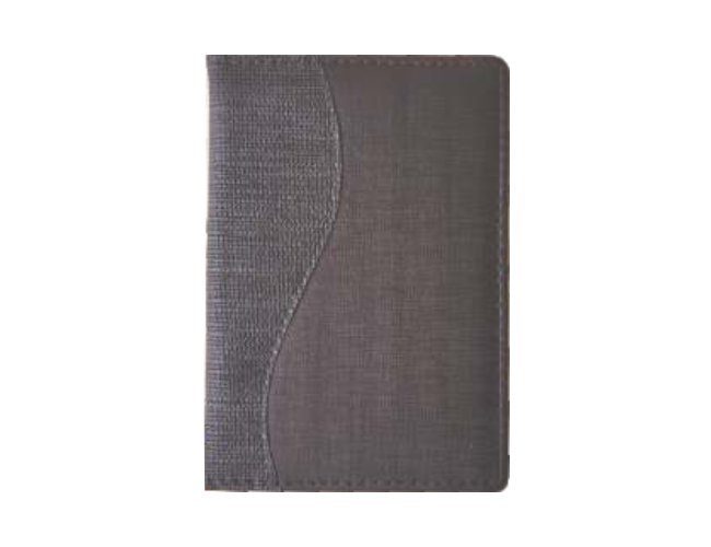 Agenda Costurada com Recortes - Palha Marrom / Dune Marrom / S