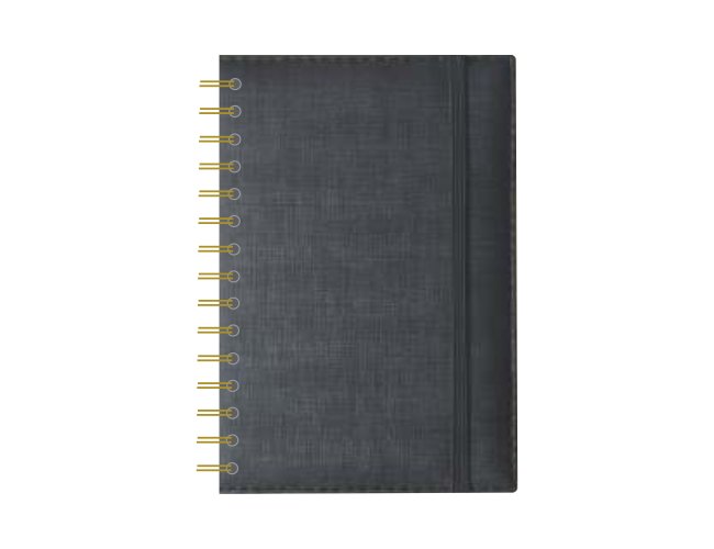 Agenda Wire-O Dune com Elstico - Wire-O Dune Preto com Elstico