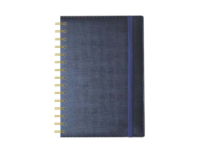 Agenda Wire-O Dune com Elstico - Wire-O Dune Azul com Elstico