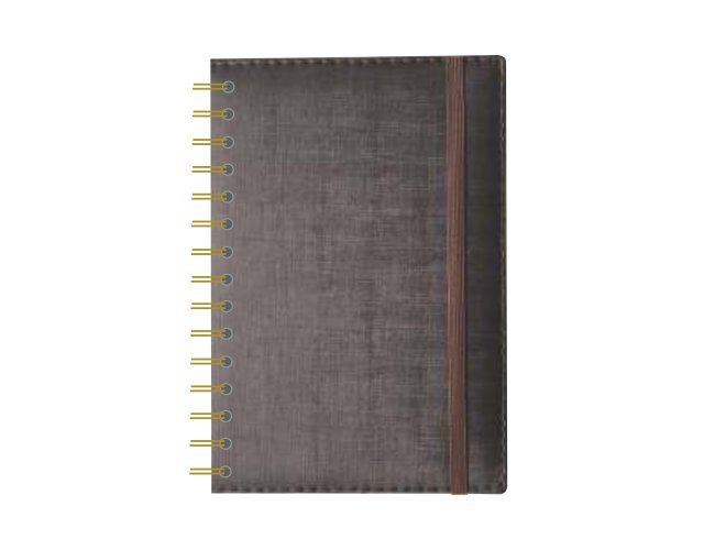 Agenda Wire-O Dune com Elstico - Wire-O Dune Marrom com Elstico