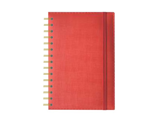 Agenda Wire-O Dune com Elstico - Wire-O Dune Vermelho com Elstico