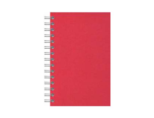 Agenda Wire-O Escovada - Wire-O Escovado Vermelho
