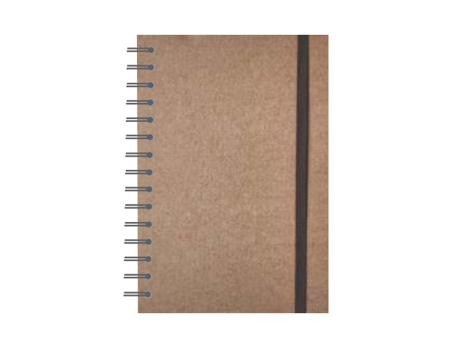 Agenda Wire-O Kraft com Elstico - Wire-O Papel Kraft Elstico